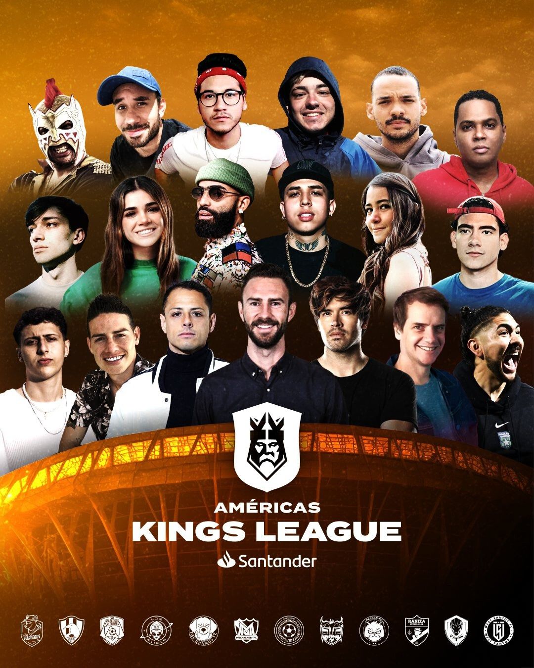 Presidentes y equipos Américas Kings League