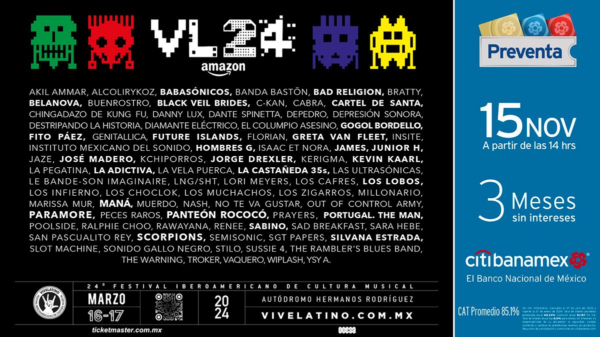 Vive Latino anuncia su cartel oficial para 2024 fechas, invitados y