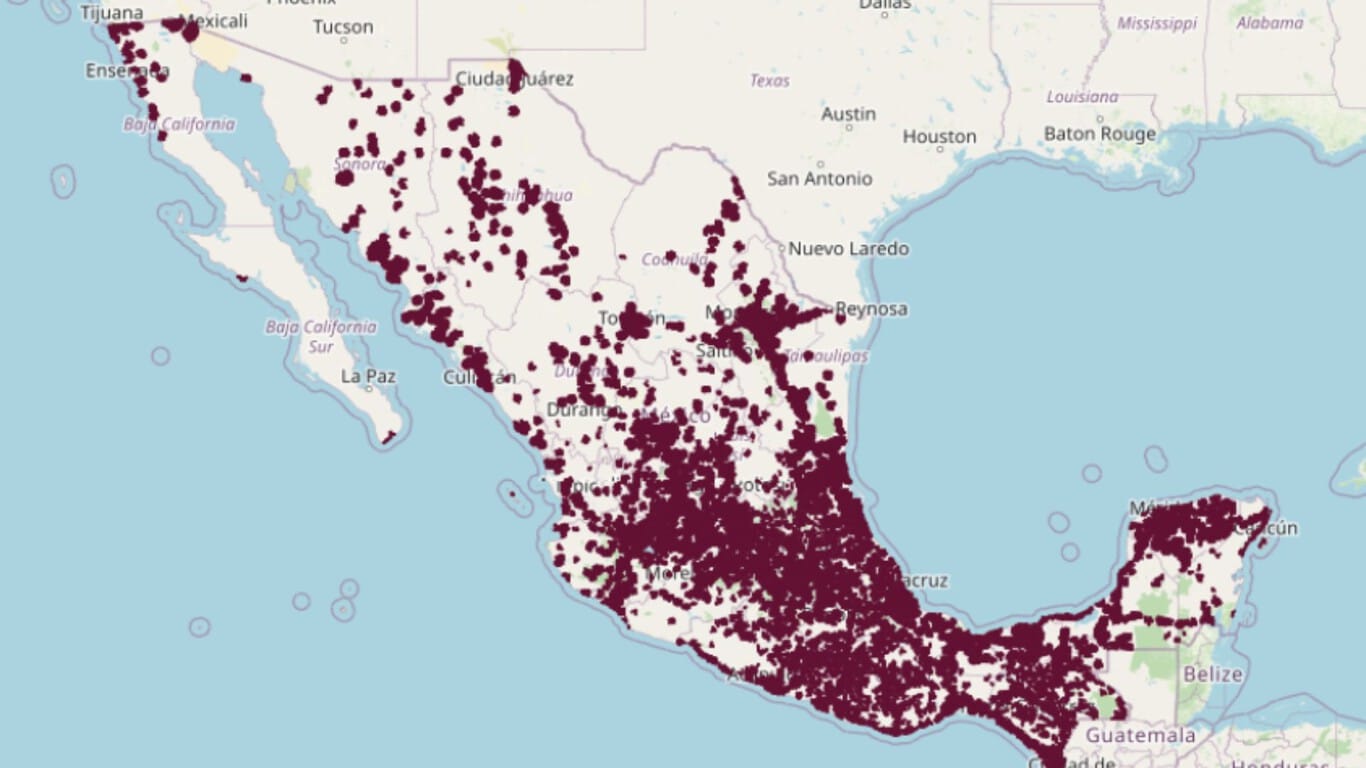 Cobertura de la CFE Internet en México