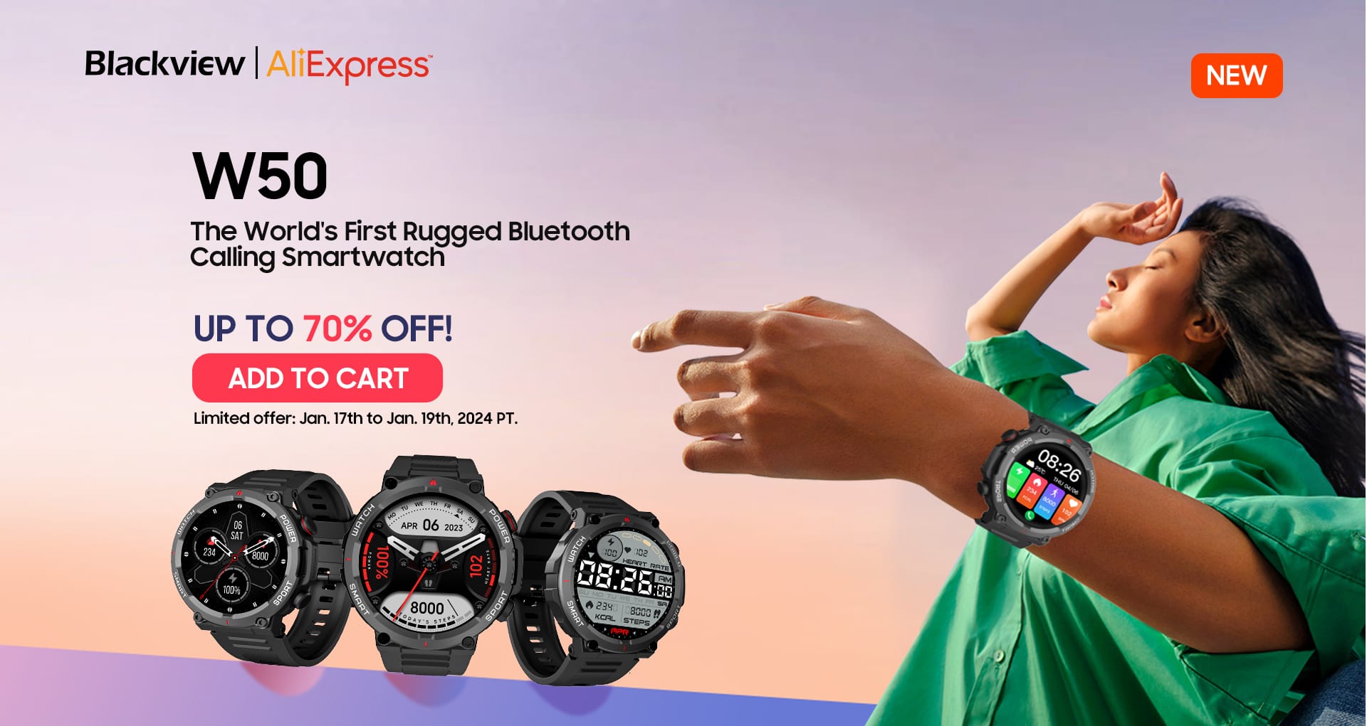 Blackview W50 Smartwatch oferta AliExpress