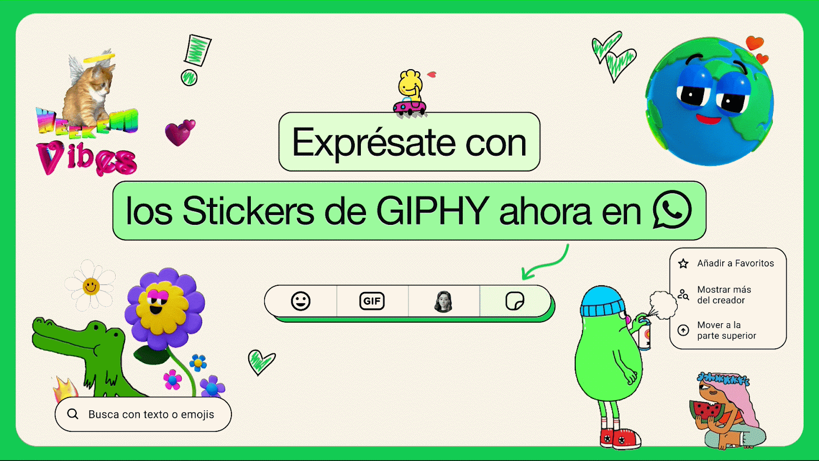 WhatsApp lanza nuevas herramientas de IA para personalizar y organizar tus stickers con GIPHY