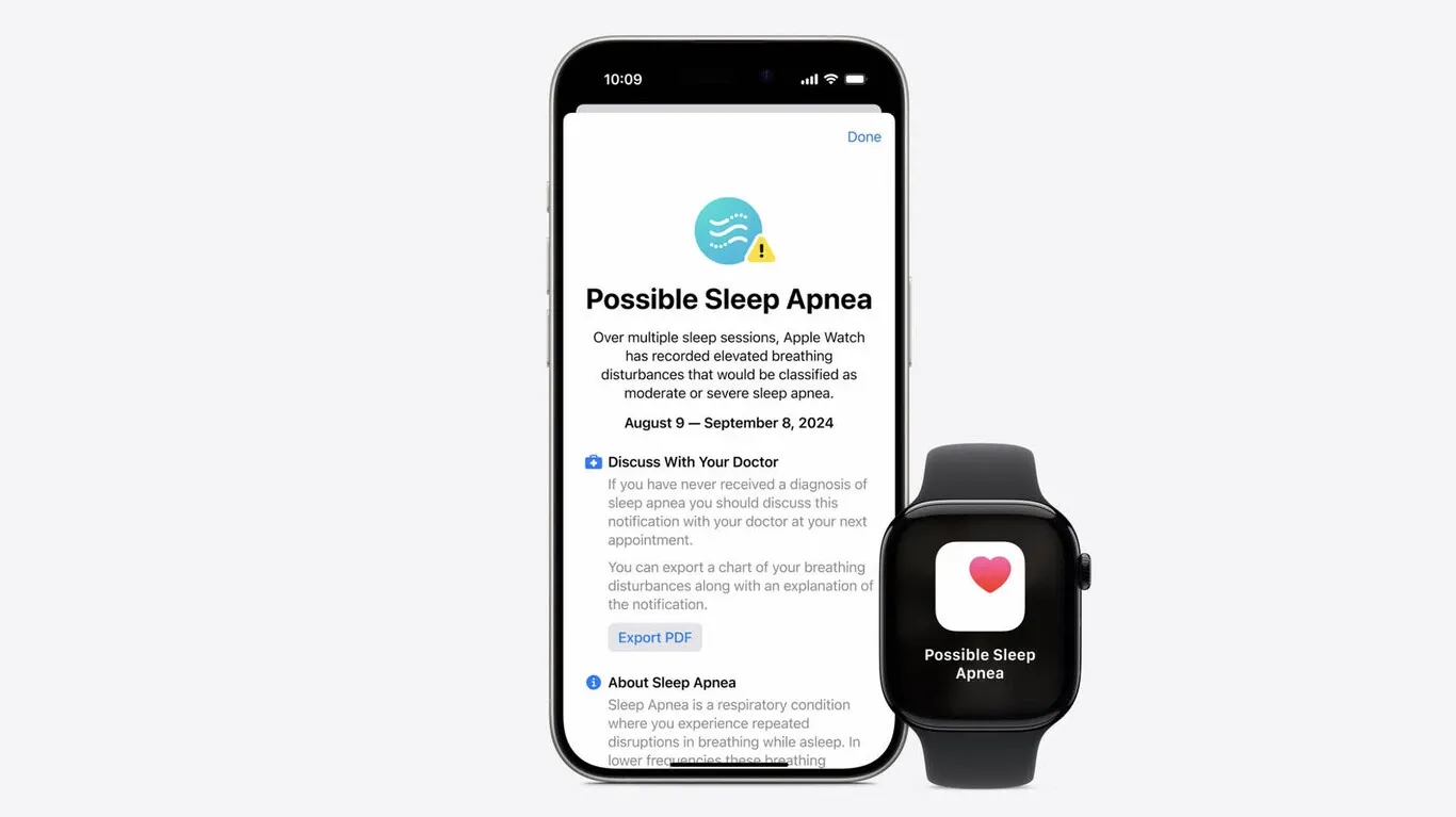 Apple Watch Series 10 detección apnea del sueño