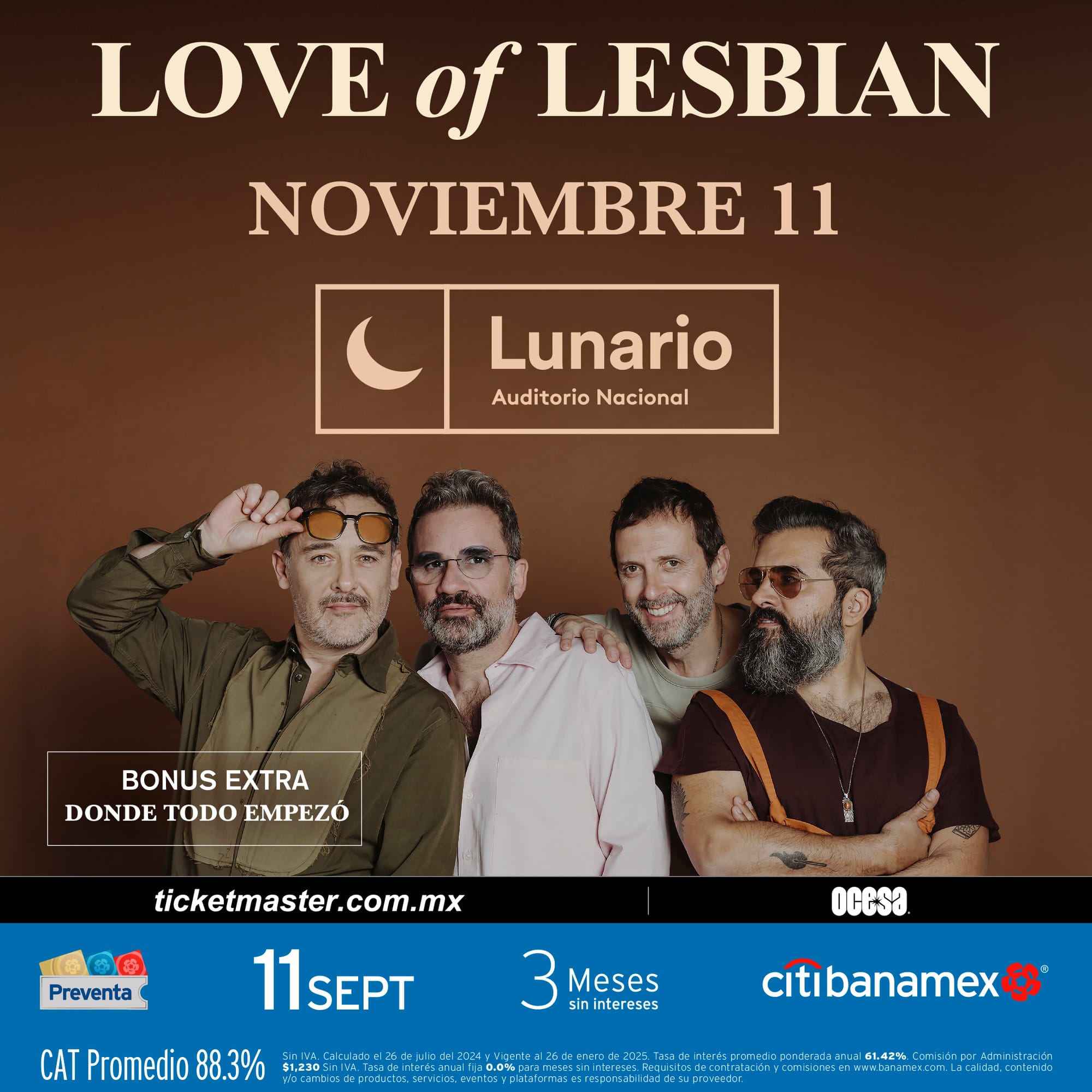 Boletos concierto Love of Lesbian Lunario 2024