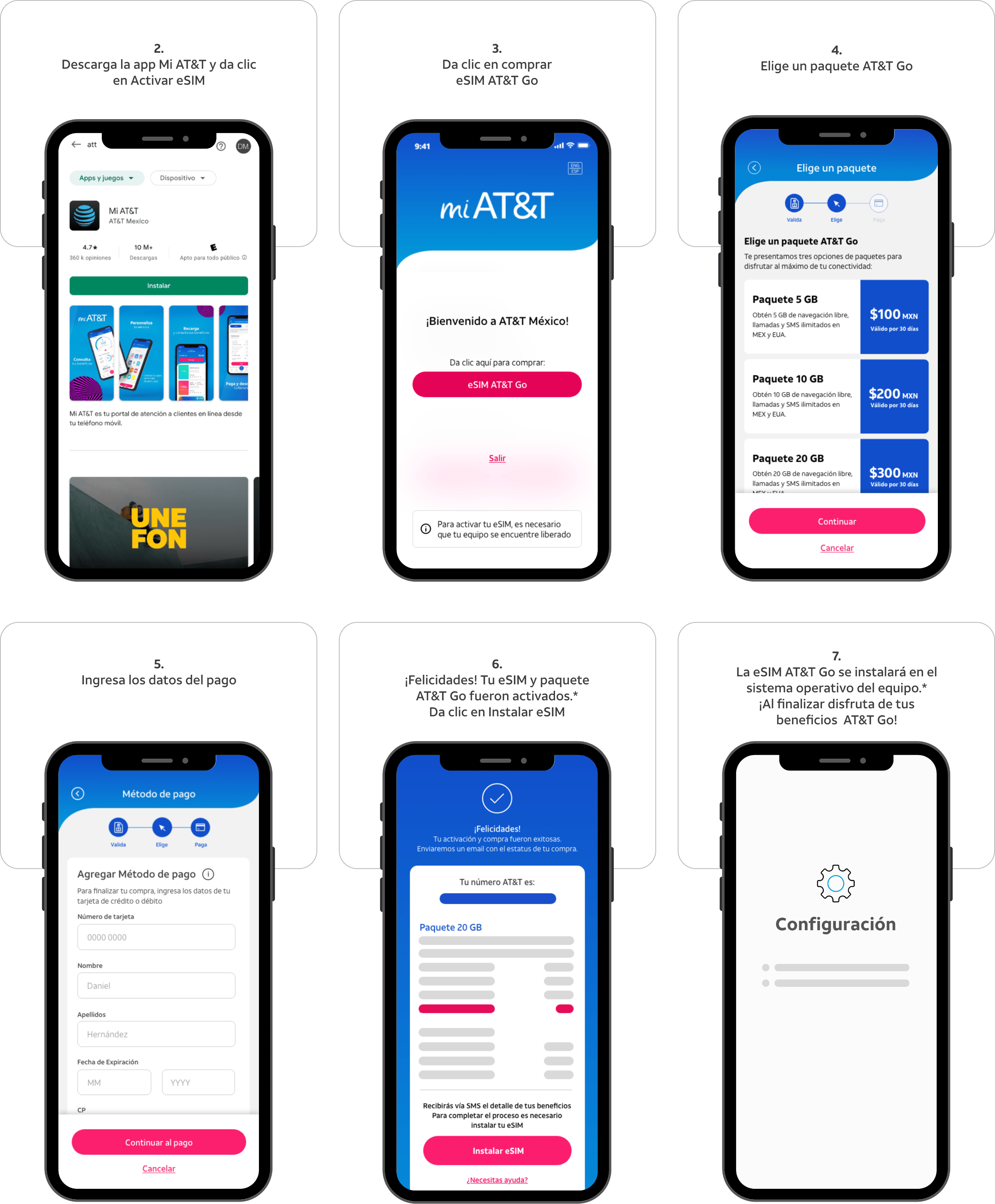 Cómo activar eSIM de AT&T Go en México