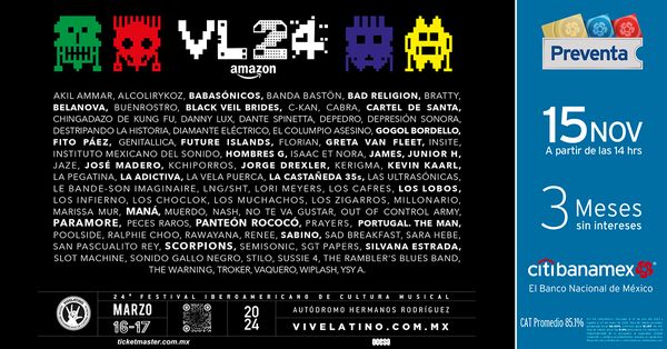 Vive Latino anuncia su cartel oficial para 2024: fechas, invitados y boletos
