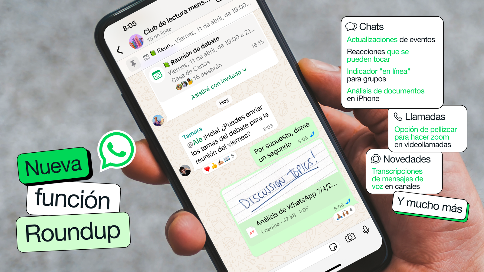 WhatsApp lanza nuevas funciones para chats grupales, llamadas y canales ...